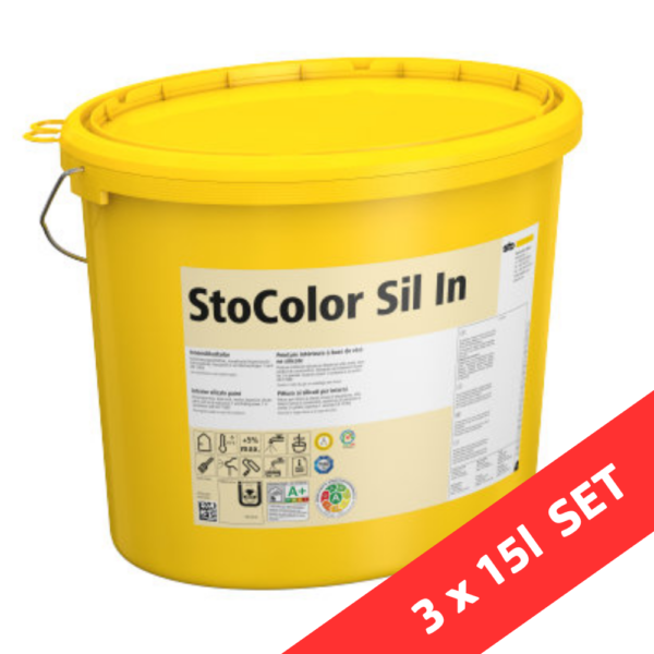 StoColor Sil In weiß 3x15l Set